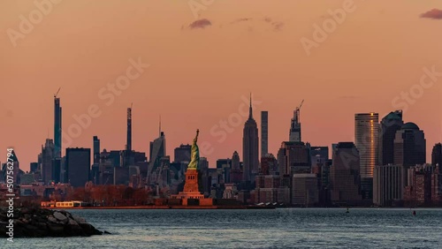 New York City skyline time lapse