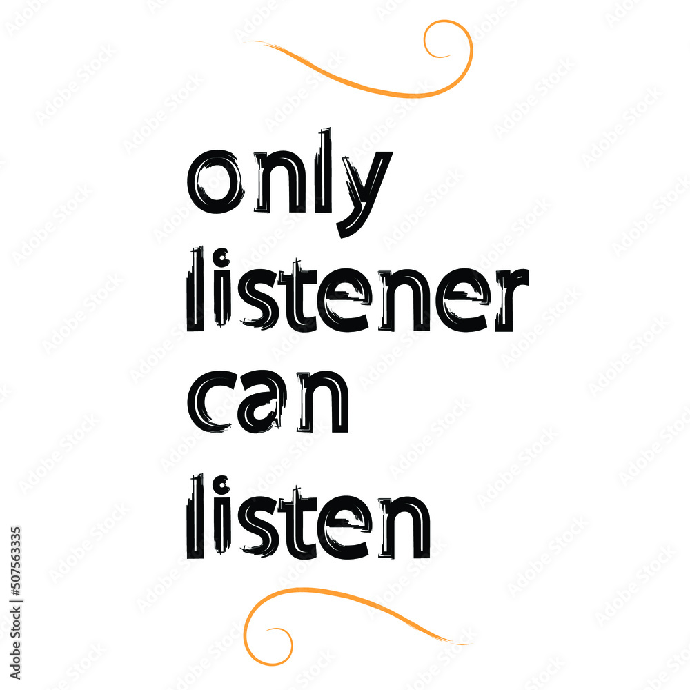 logo for business, only listener can listen