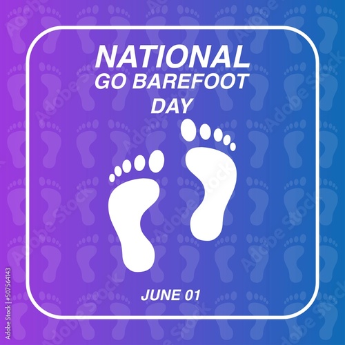 Feet Icon Vector, National Go Barefoot Day Design Concept, perfect for social media post templates, posters, greeting cards, banners, backgrounds, brochures. Vector Illustration