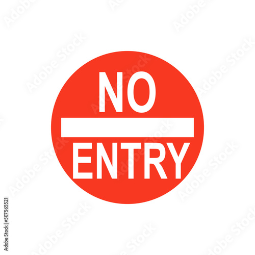 No entry road signs. Vector design.