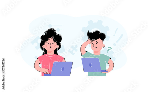 The concept of confusion and error tolerance. Good for websites, apps and presentations. Trend vector illustration.