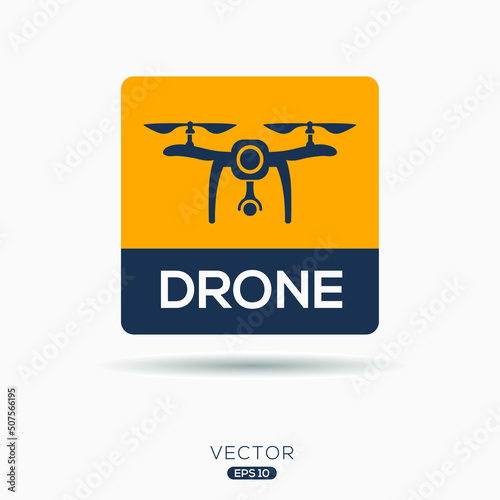Creative (Drone) Icon, Vector sign.