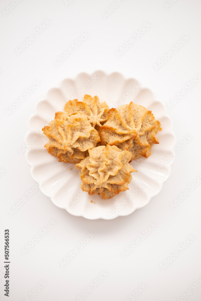 Fresh baked keto snickerdoodle cookies based on almond flour Fresh baked keto snickerdoodle cookies based on almond flour