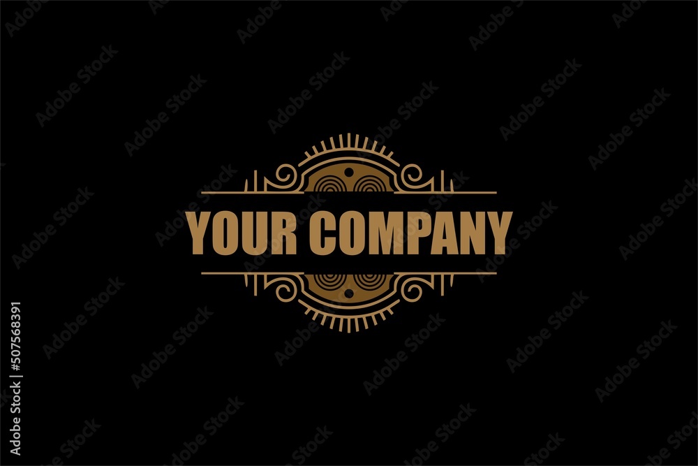 Fototapeta premium ELEGANT DECORATIVE LOGO RETRO IN PARTY THEME