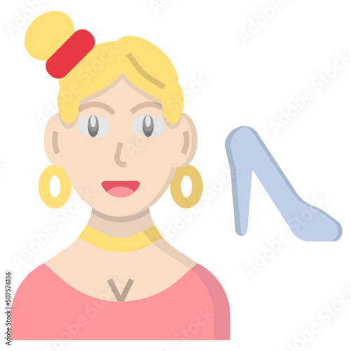 Model flat icon,linear,outline,graphic,illustration