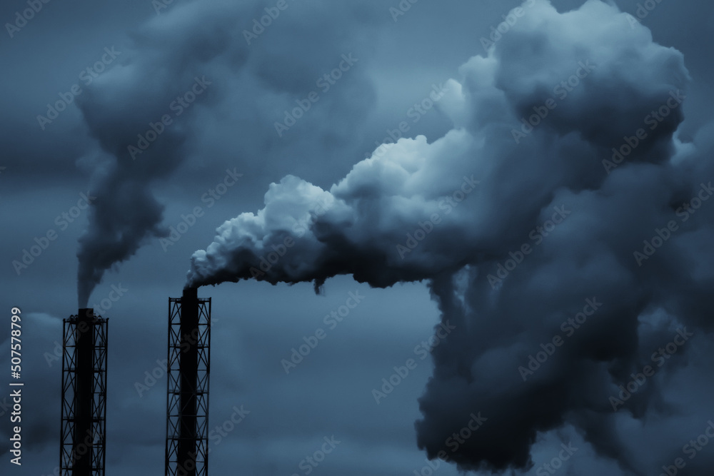 factory pipe smoke background gray abstract, co2 pollution factory pipe smoke background gray abstract, co2 pollution