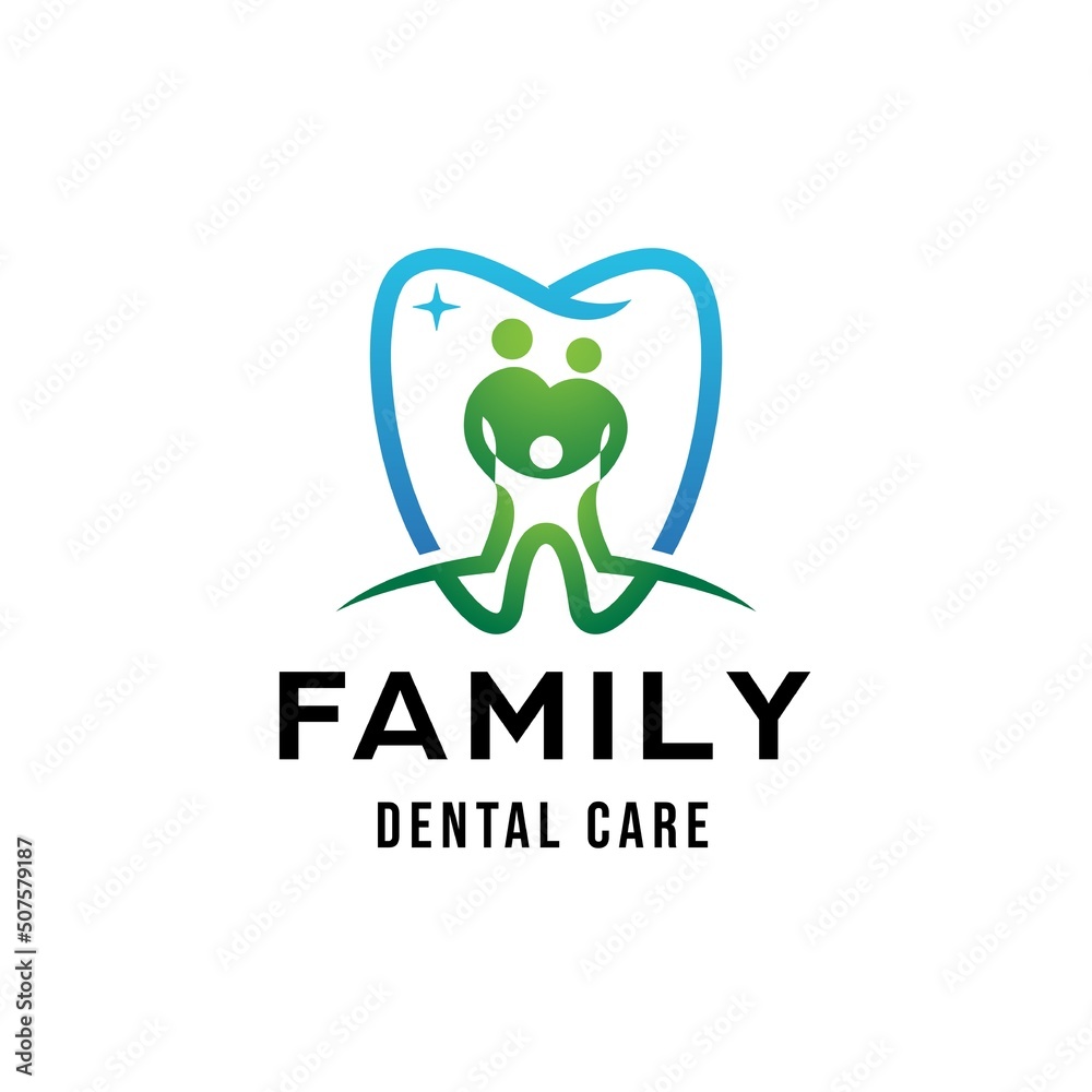 Family dental care clinic logo design template Family dental care clinic logo design template