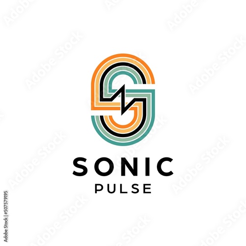 Sonic pulse logo design template