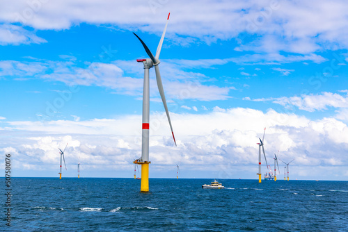 Offshore wind turbines photo