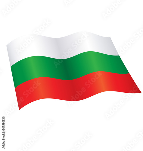 flying bulgarian flag of bulgaria