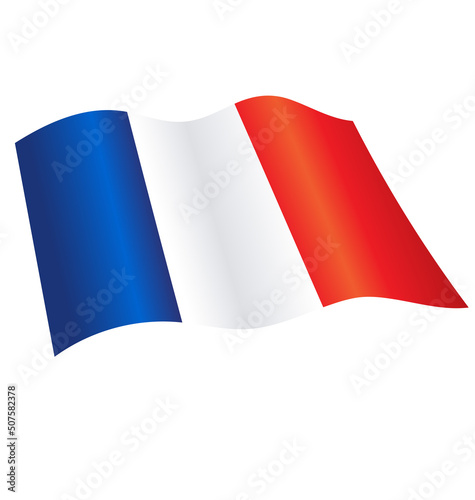flying flag of france