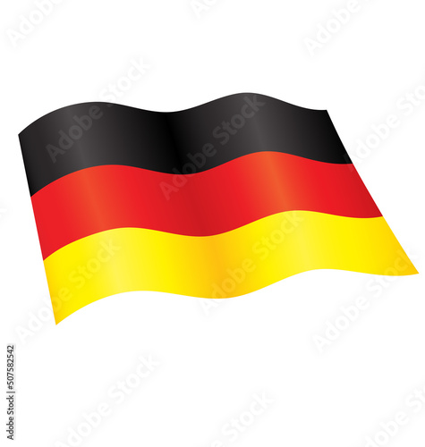 flying german flag of germany
