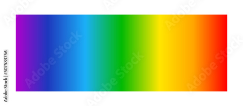 Optical light spectrum. Rainbow gradient background. Electromagnetic visible color spectrum for human eye. Color scheme from infrared to ultraviolet. Vector illustration isolated on white background.