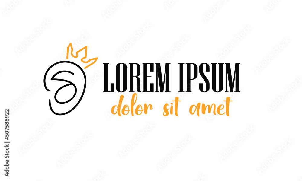 Hear music logo template. for streamers, podcaster or streaming music app Hear music logo template. for streamers, podcaster or streaming music app