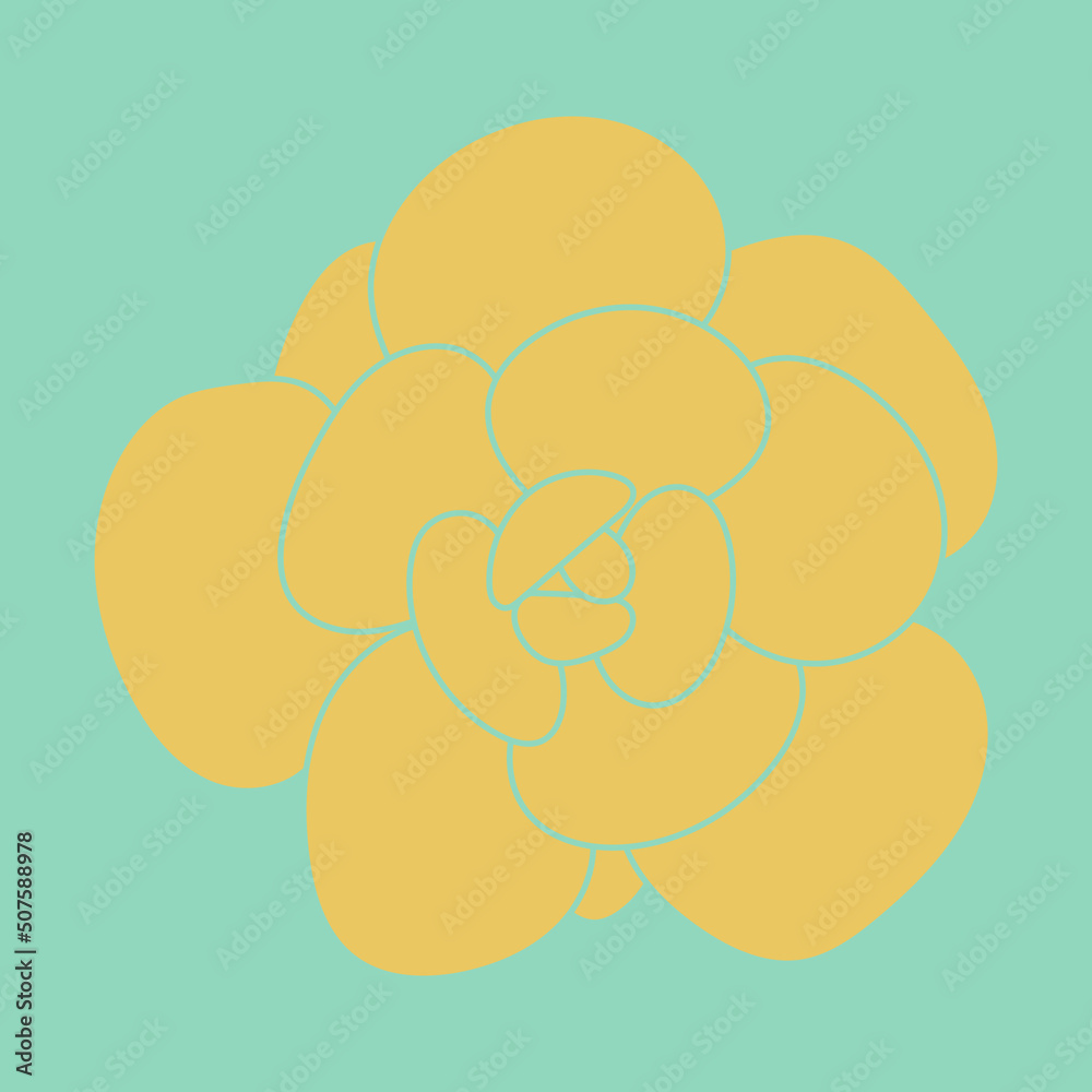 Succulent cute pattern. Vector silhouette flower logo. Element for design, backgrounds. Succulent cute pattern. Vector silhouette flower logo. Element for design, backgrounds.