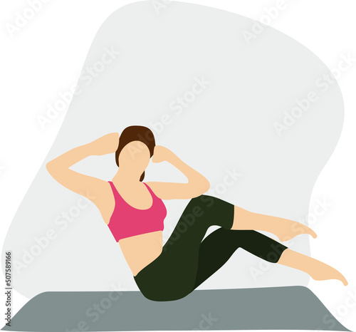 Women stretching exercise workout routine