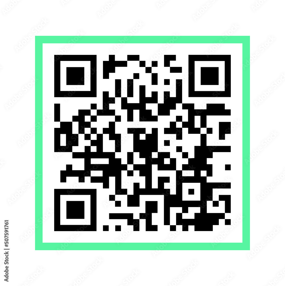 Illustration of QR code on white background Illustration of QR code on white background