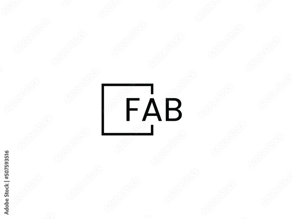 FAB Letter Initial Logo Design Vector Illustration