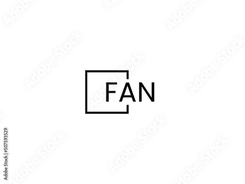FAN Letter Initial Logo Design Vector Illustration