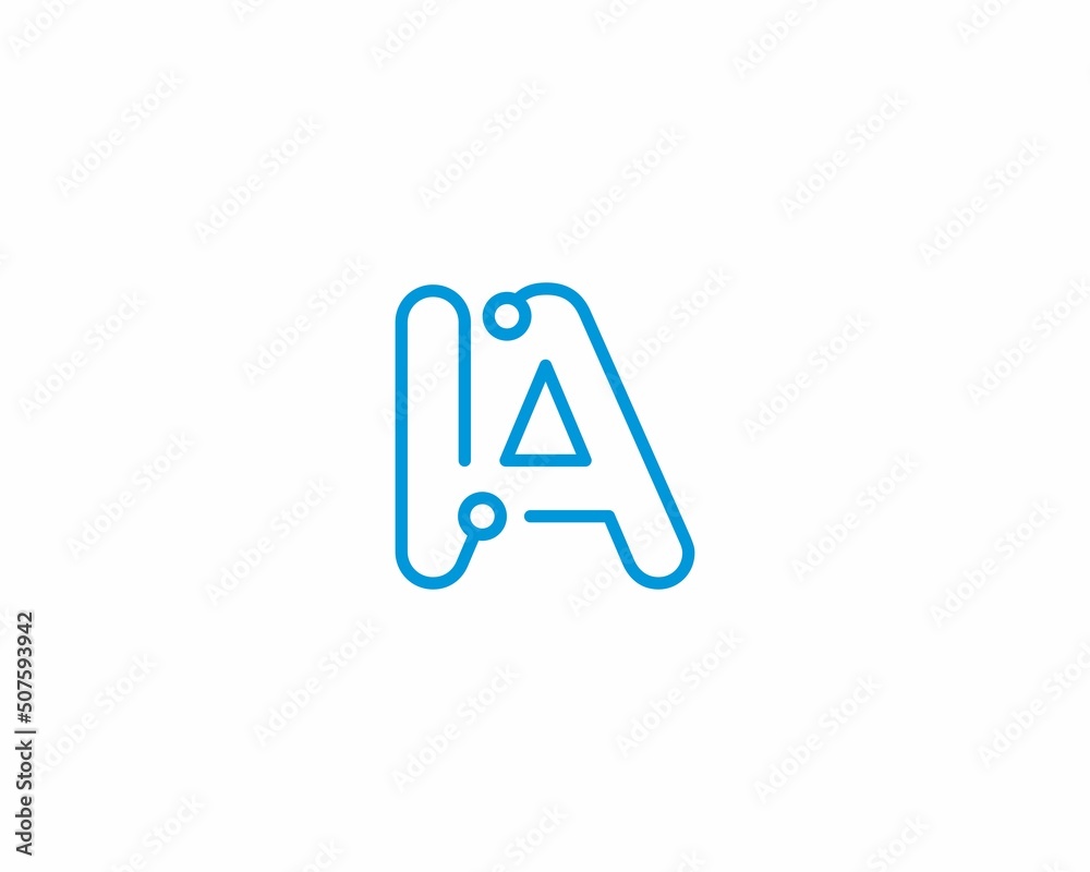 Abstract Letters IA Logo Design Template 001 Abstract Letters IA Logo Design Template 001