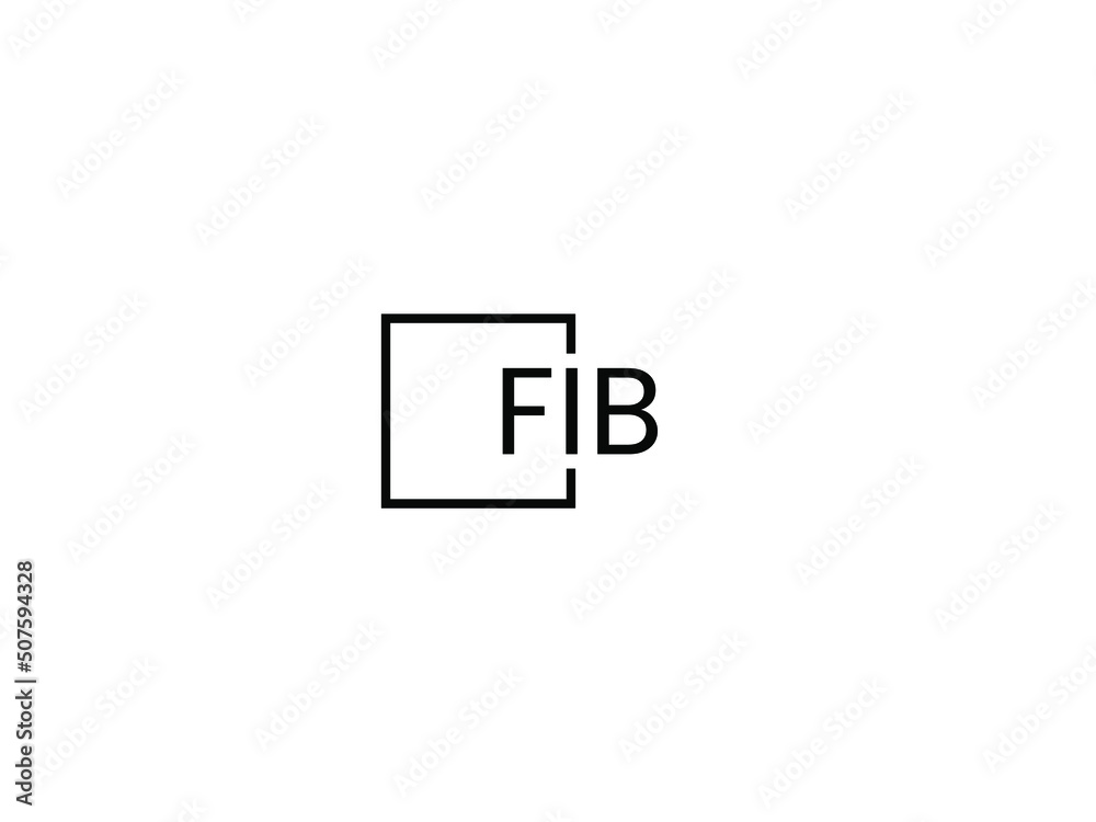 FIB Letter Initial Logo Design Vector Illustration FIB Letter Initial Logo Design Vector Illustration