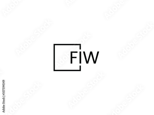 Free Download FIW Letter Initial Logo Design Vector Illustration - GFXLoad