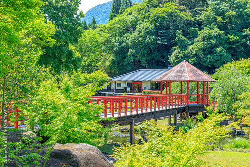                                                                            Keisekien in early summer.   Yabakei dam Memorial park.   Ooita Nakatsu city.