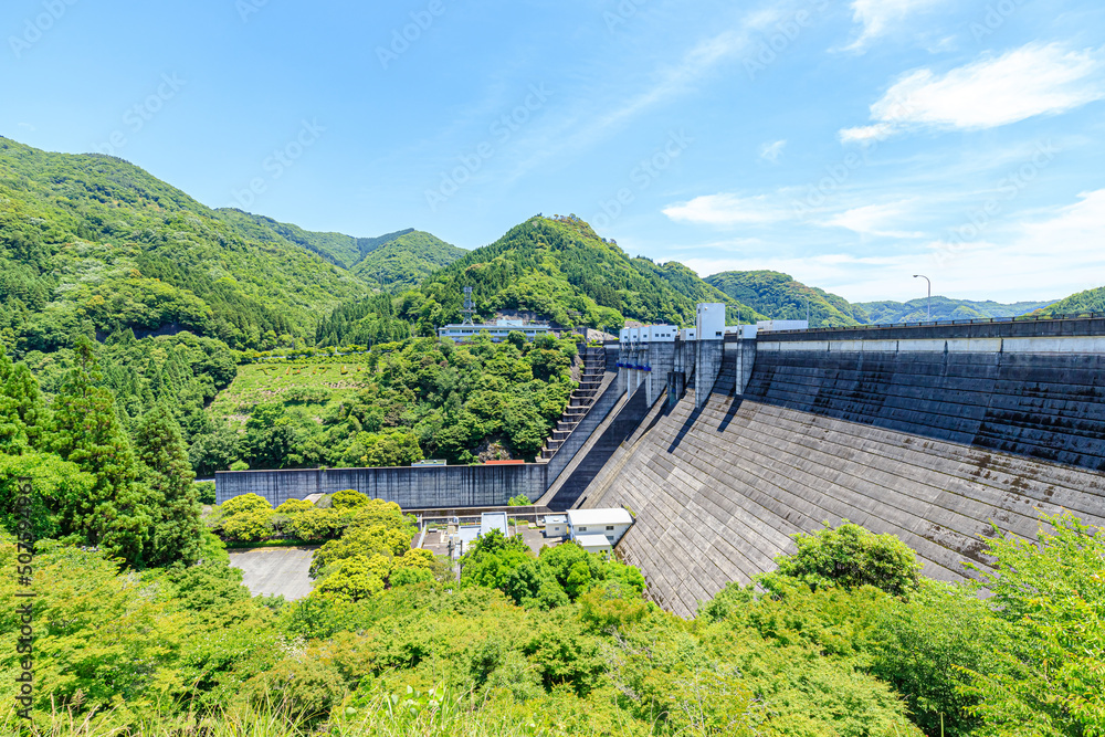初夏の耶馬溪ダム 大分県中津市 Yabakei Dam in early summer. Ooita-ken Nakatsu city. 初夏の耶馬溪ダム 大分県中津市 Yabakei Dam in early summer. Ooita-ken Nakatsu city.