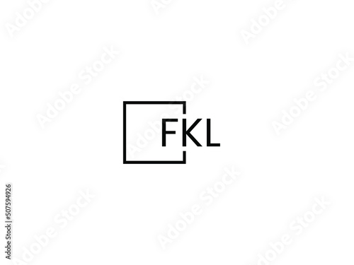Free Download FKL Letter Initial Logo Design Vector Illustration - GFXLoad