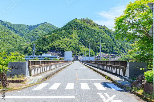 初夏の耶馬溪ダム 大分県中津市 Yabakei Dam in early summer. Ooita-ken Nakatsu city.