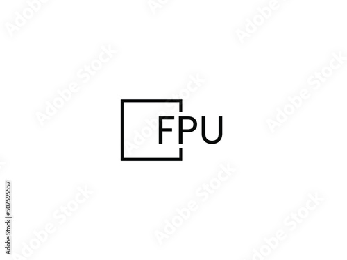 FPU letter initial logo design vector illustration photo