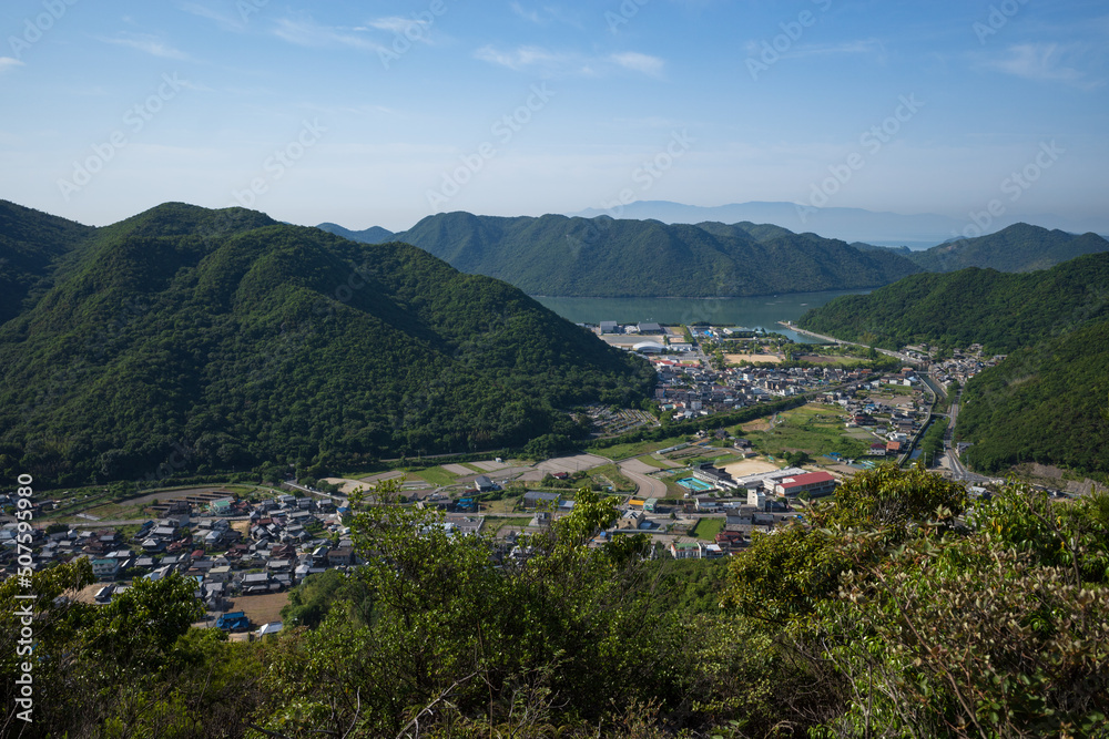 日本の岡山県備前市の天狗山の美しい風景
