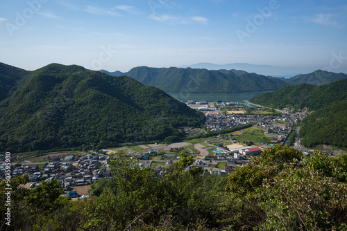日本の岡山県備前市の天狗山の美しい風景