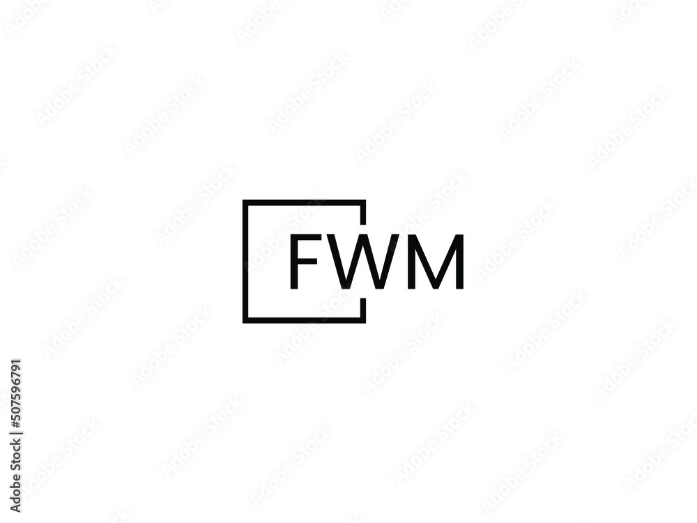 FWM letter initial logo design vector illustration FWM letter initial logo design vector illustration