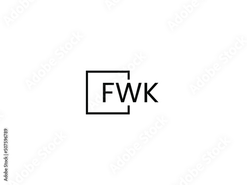 FWK letter initial logo design vector illustration