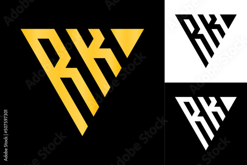 letter rk monogram logo initial