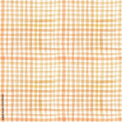 Colorful checkered pattern. Seamless watercolor abstract geometric pattern