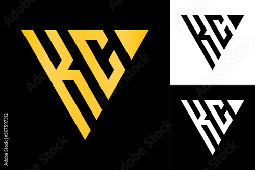 letter kc monogram logo initial photo
