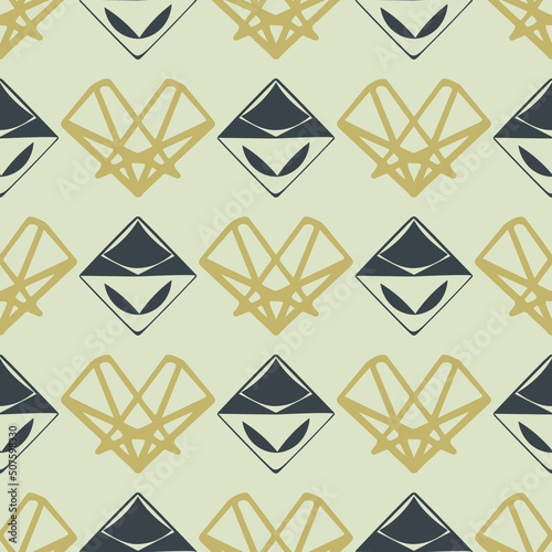 luxury hand drawn  diamond elements  seamless Pattern 