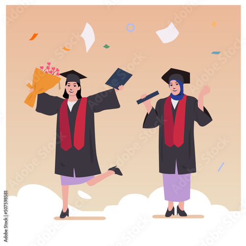 graduates wearing academic gown