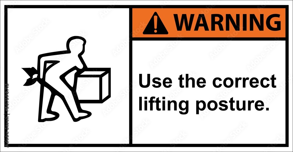 Be careful of heavy objects and please lift them properly,Wanning sign. Be careful of heavy objects and please lift them properly,Wanning sign.
