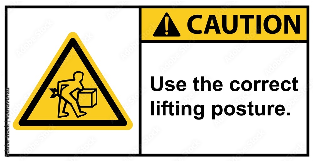 Be careful of heavy objects and please lift them properly,Caution sign. Be careful of heavy objects and please lift them properly,Caution sign.