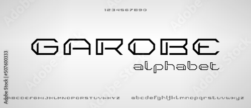Garobe, modern creative alphabet with urban style template