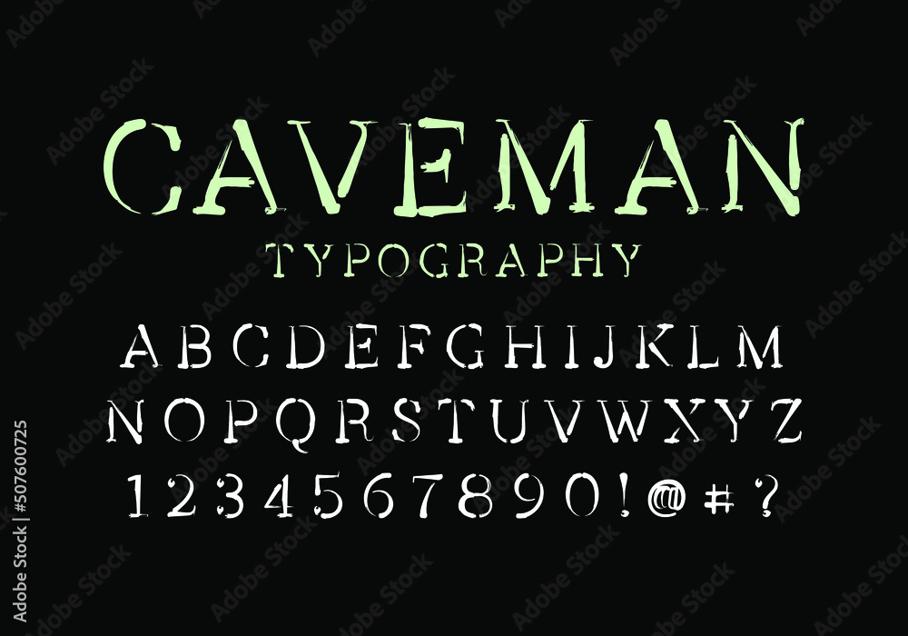Ancient style abstract font. Vector fonts for typography, titles, logos and more