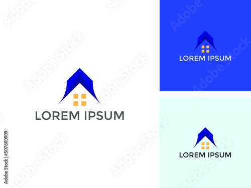 ILLUSTRATION PROPERTIES SIMPLE HOME LOGO DESIGN VECTOR. GOOD FOR APPARTMENT, REAL ESTATE