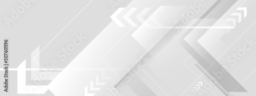 Abstract white and grey geometric shape background. Futuristic technology digital hi tech concept. Vector illustration