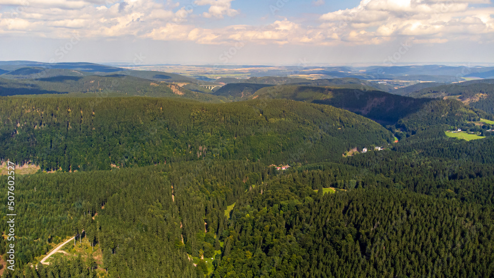 The Thuringian Forest from above