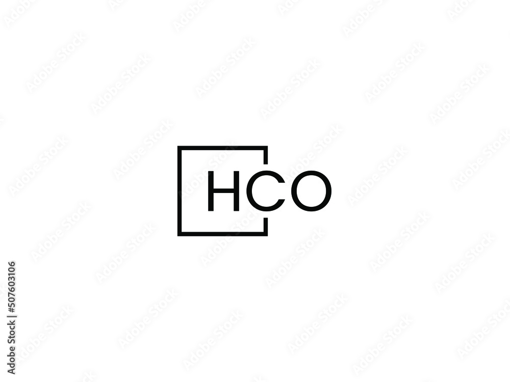 HCO letter initial logo design vector illustration HCO letter initial logo design vector illustration