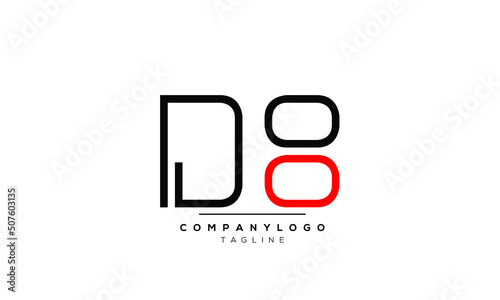 Alphabet letters Initials logo D8 photo