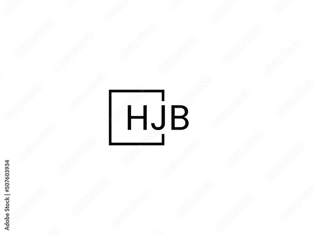 Fototapeta premium HJB letter initial logo design vector illustration